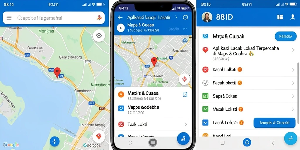Tampilan antarmuka aplikasi Lacak Lokasi 88ID yang intuitif dan informatif.