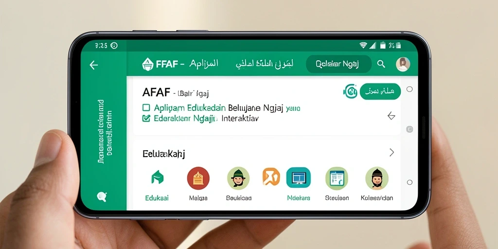 Antarmuka aplikasi AFAF yang ramah pengguna untuk belajar ngaji.