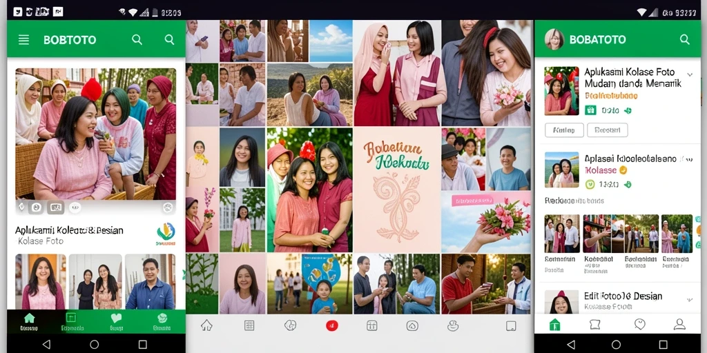 Tampilan antarmuka menarik BOBATOTO untuk kolase foto.