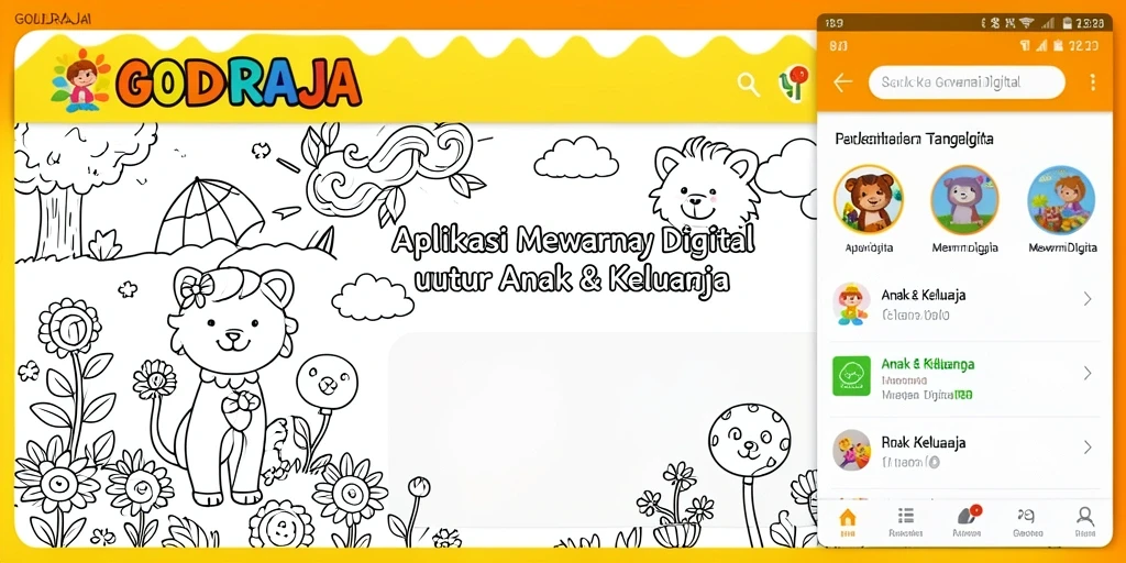 Antarmuka GOLDRAJA yang menyenangkan untuk mewarnai.