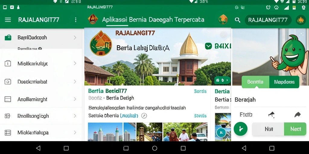 Antarmuka sederhana dan informatif dari RAJALANGIT77 untuk berita daerah.